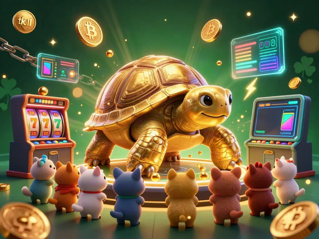 Engage with exciting tk11 slot adventures featuring a golden tortoise pinball machine among vibrant characters.