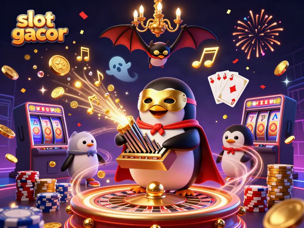 Experience the thrill of slot gacor with a vibrant 3D casino scene showcasing exciting gaming elements.