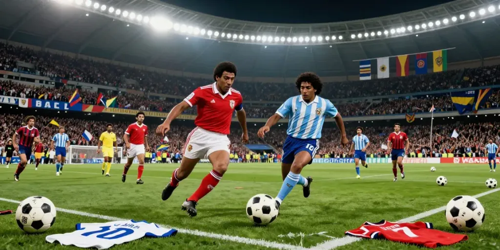 TOP10ตำนานนักเตะ showcasing legendary players in an intense football match.