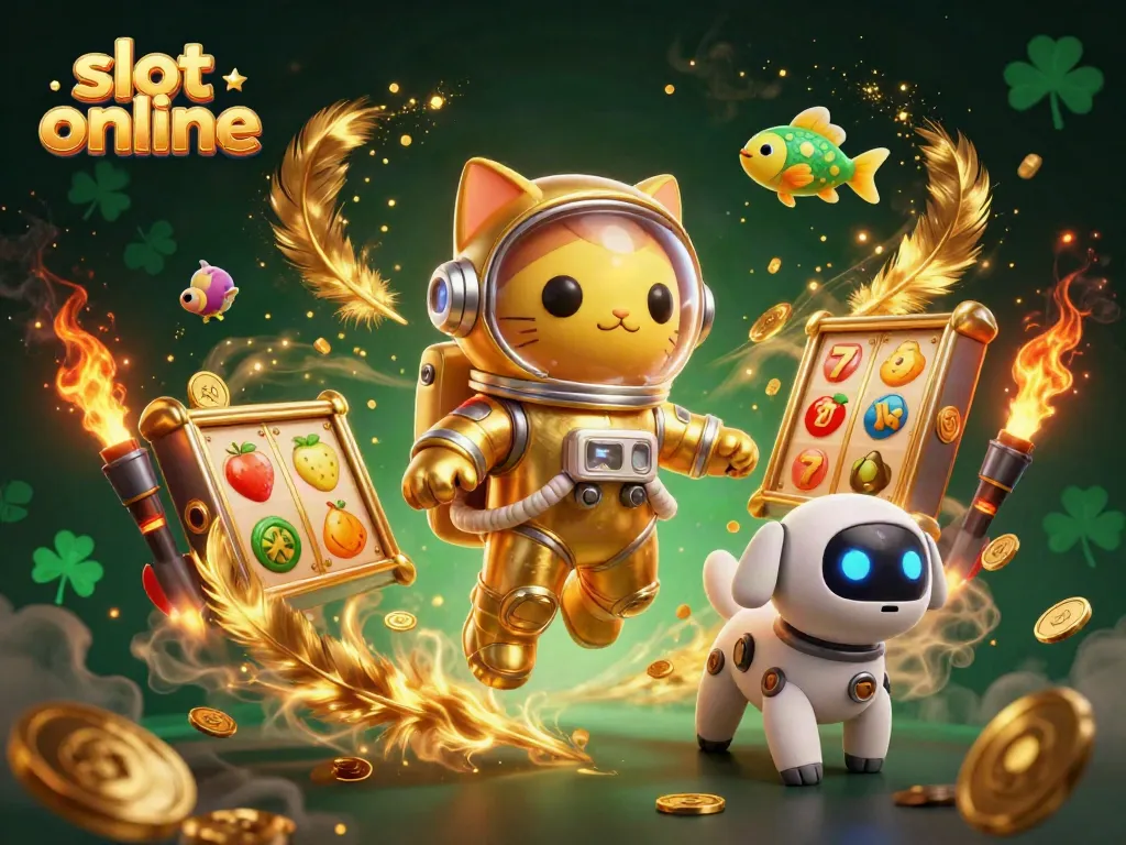 Spin the reels in vibrant slot online games with features like 3D characters and golden tokens.