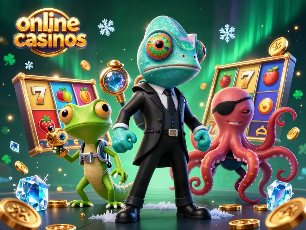 Play exciting online casinos with cartoon characters in vibrant casino settings.