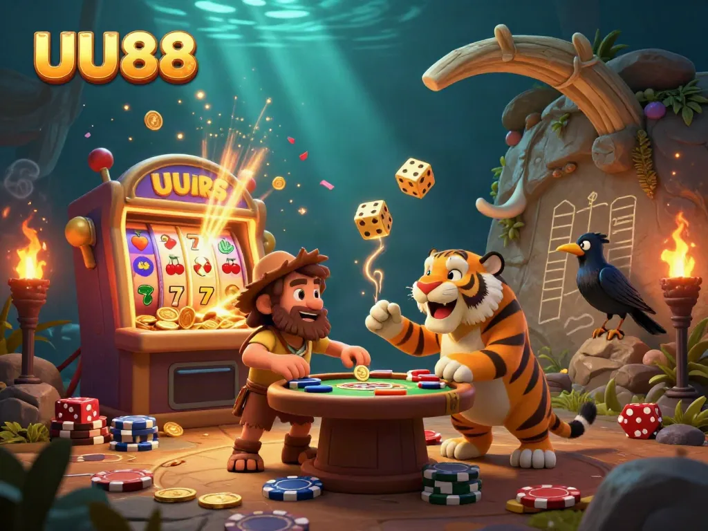 Experience excitement at UU88's prehistoric casino with lively characters and massive jackpots.