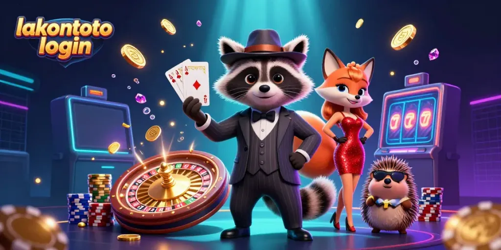 Gambarkan pengalaman bermain yang menarik dengan lakontoto login melalui ilustrasi kasino interaktif.